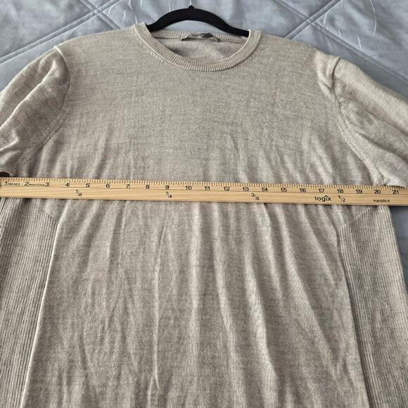 Icebreaker 100% Merino Wool Men's Sweater Large Gray lightweight Crew Neck - Picture 3 of 7